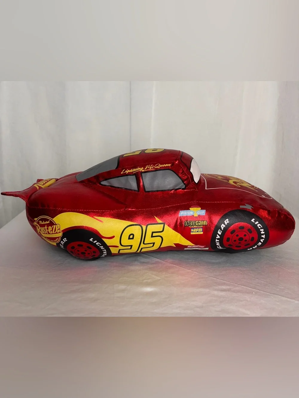 Red Lightning McQueen Plush Car – Kids Stuffed Toy